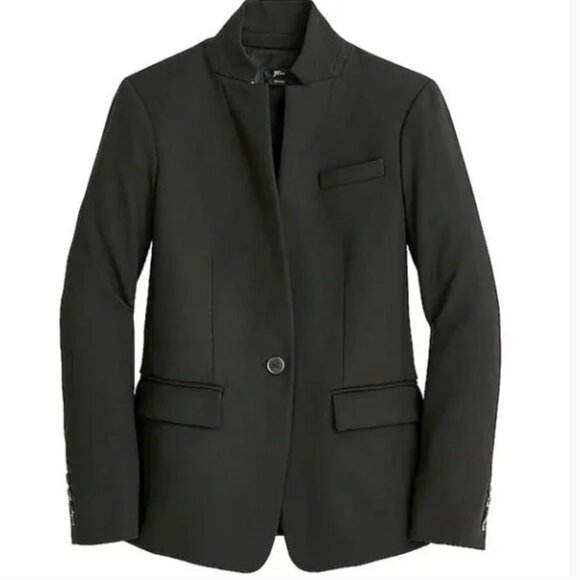 J.Crew Regent Blazer in Black Single Button Jacket 14 - Picture 1 of 8